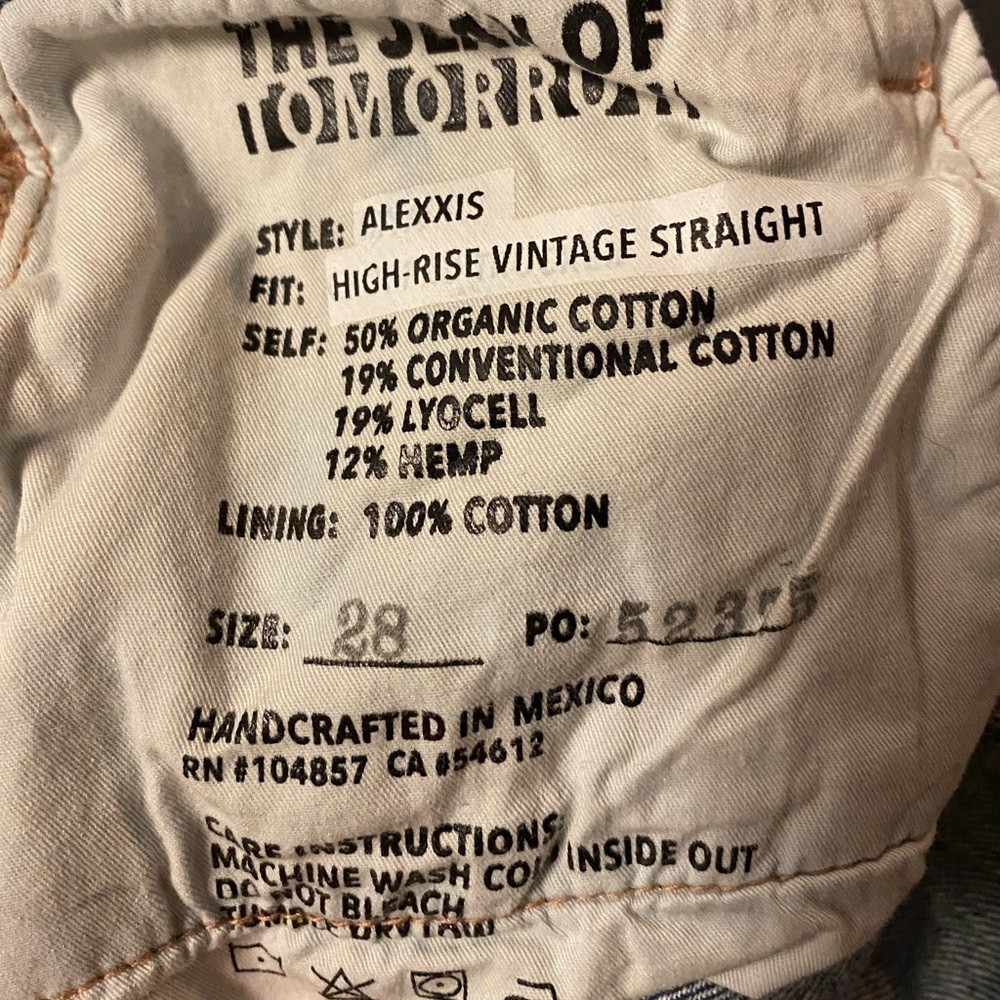 AG Alexxis high-rise vintage straight jeans, the jean of tomorrow, hemp size 28 - Picture 7 of 9